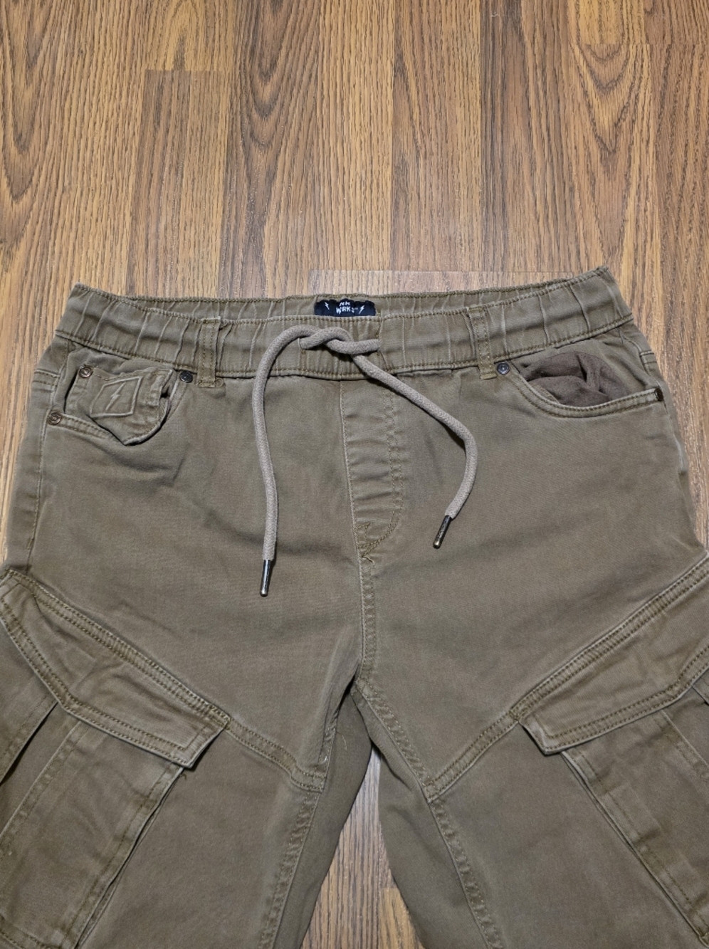 Jeaniologie Cohen TWL Men’s Joggers Slim Fit Cargo Pants L 32 Khaki Twill F16 - Picture 6 of 16